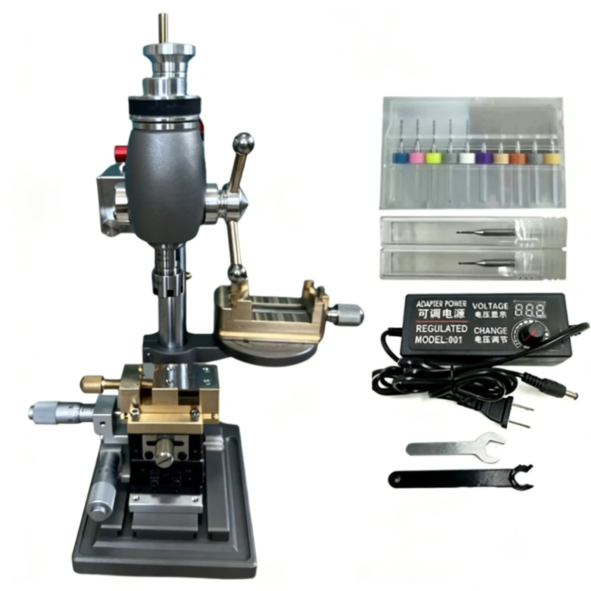 High-Precision Bench Drill 220V Watchmaker's Tools for Extracting Broken Screws From Watch Crowns Parts Bench Drill Machine