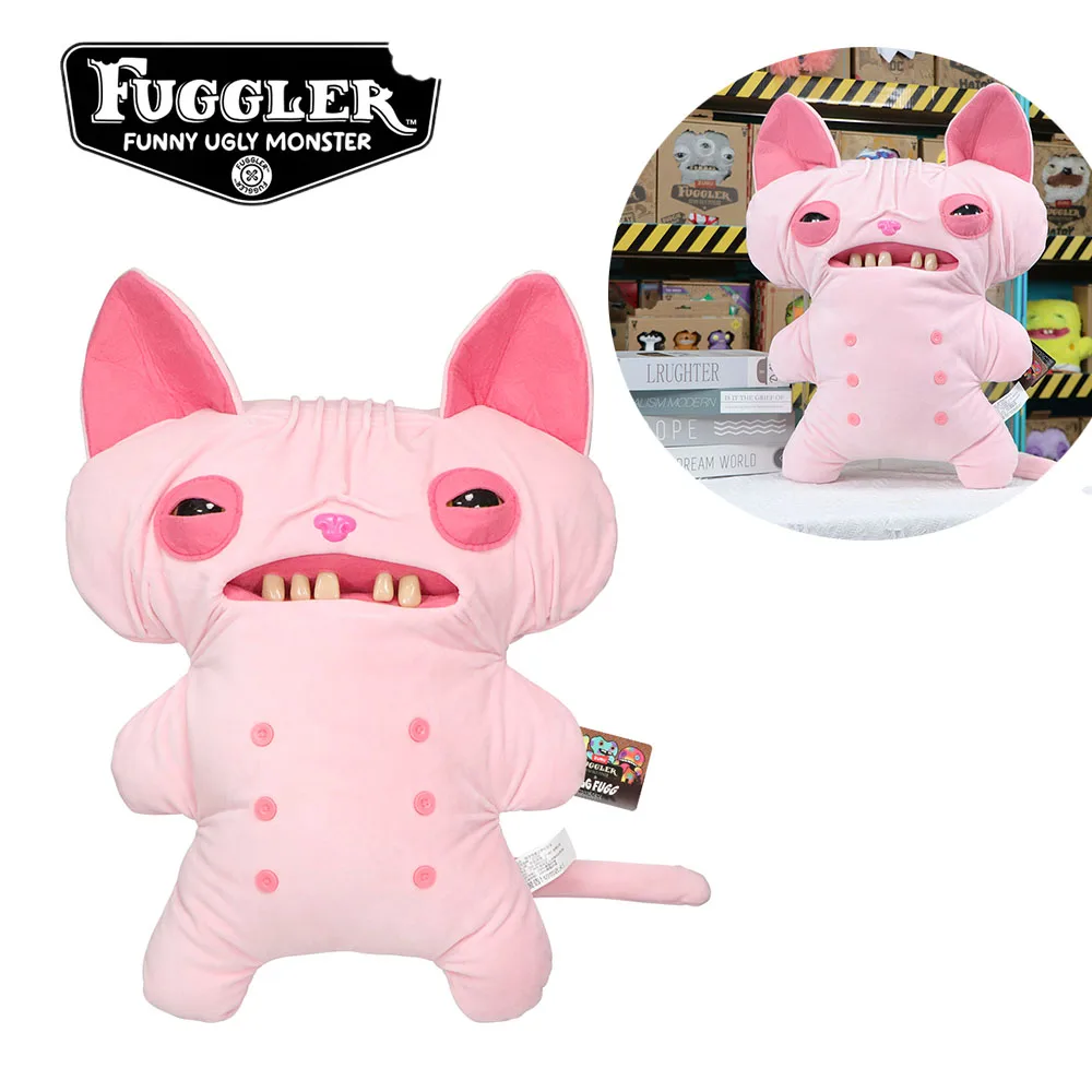 Original Fuggler Funny Ugly Teeth Monsters Plush Stuffed Toys Bigg Fugg Wrinkle McStinkles Soft Cute Festival Gifts Dolls 47CM