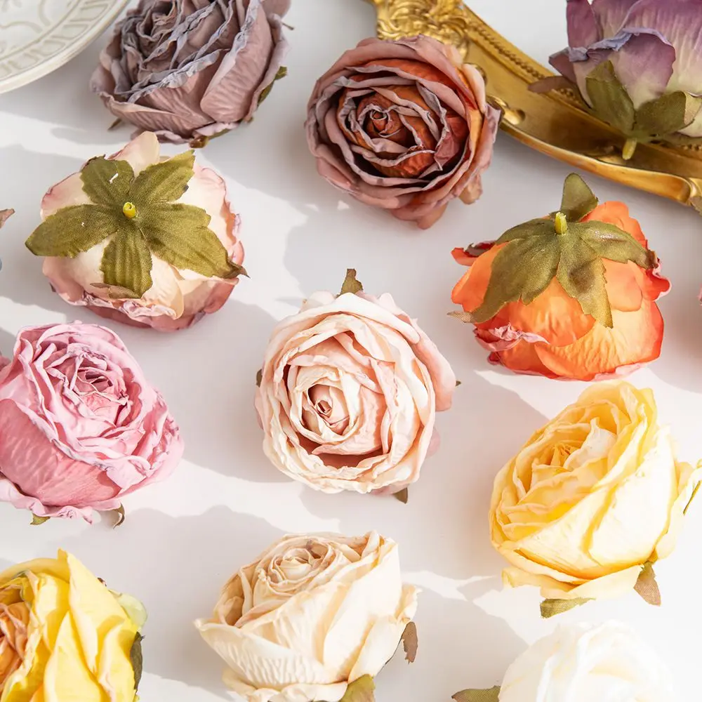5 Stück künstliche Rosen, ideal für Hochzeitsdekoration, Brautstrauß, Kränze, Vasen, Garten, Wanddekoration, Partydekoration, zum Selbergestalten, als Geschenk, zum Valentinstag. – Detail 4