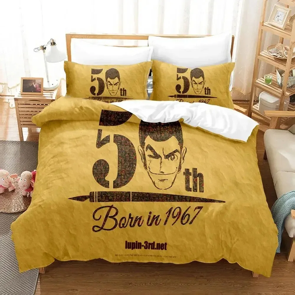 

Anime Lupin Third Mine Fujiko Bedding Set Boys Girls Twin Queen Size Duvet Cover Pillowcase Bed Kids Adult Home Textile