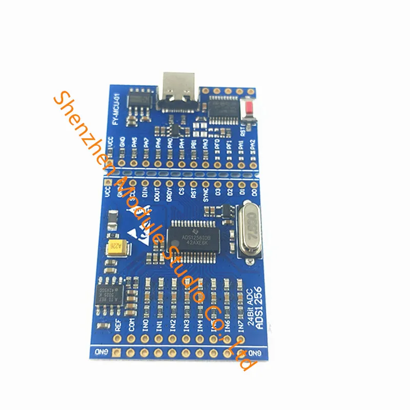 1PCS ADS1256 + STM32F030F4P6 High-Precision Acquisition Module 8-Channel 24-Bit ADC Conversion Module