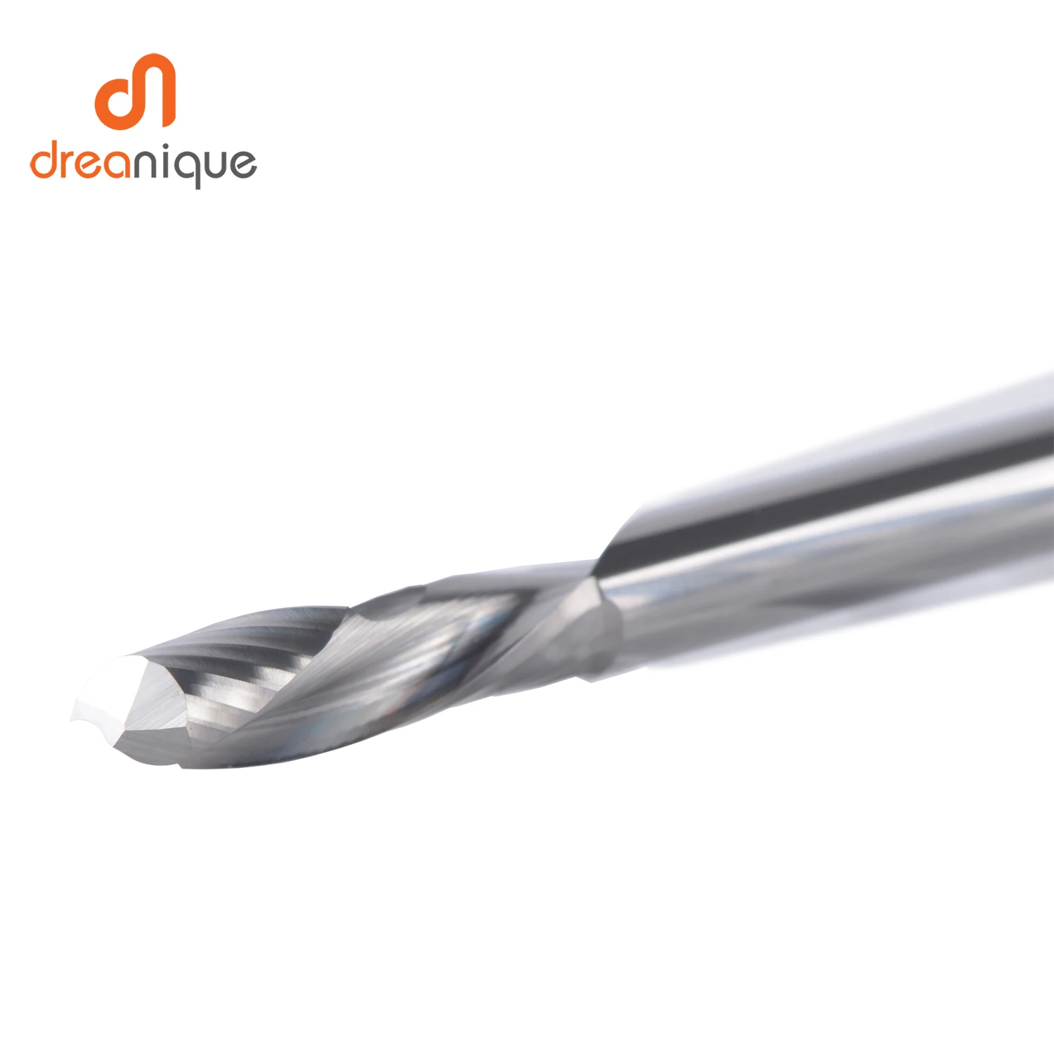 Dreanique 1 Flute Spiral  UP & DOWN Cut  Carbide Milling cutter Compression Wood End Mill for wood working