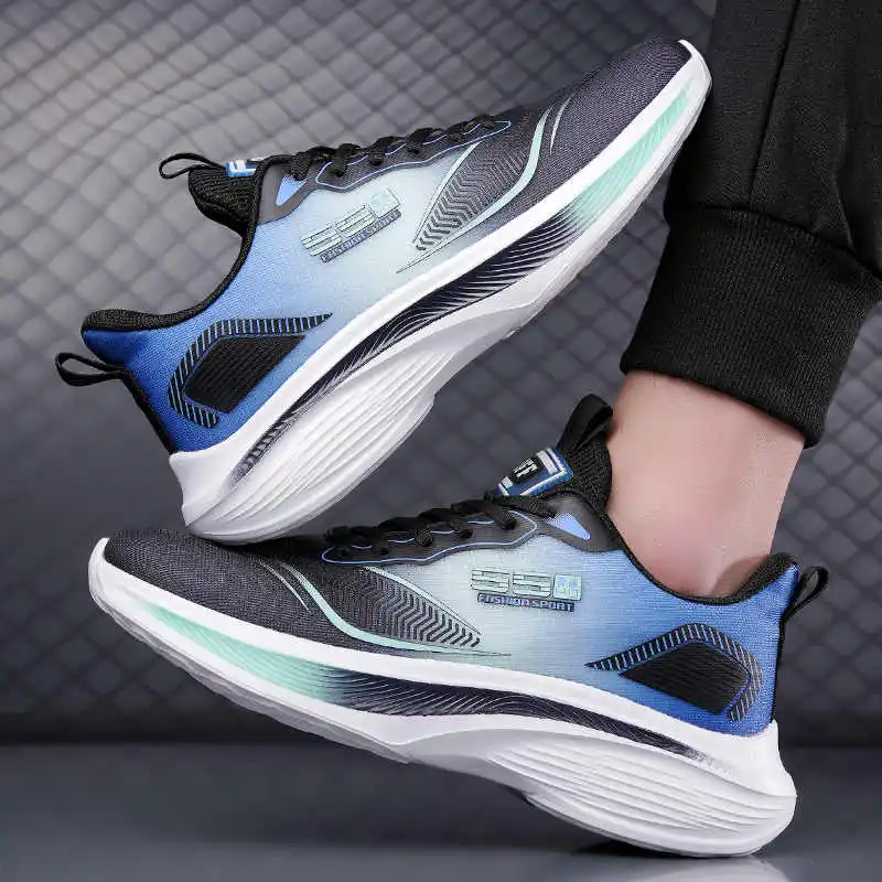 

Тканые кроссовки 35-размера с толстой подошвой в лесу, синие туфли, мужские спортивные кроссовки люксового бренда, перепродажа Sapateneis