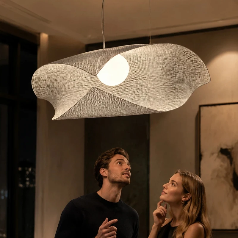 Spain Mytilus Mesh Pendant Lights for Living Room Bedroom Designer Chandelier Customized Home Decor Indoor Lighting Fixture