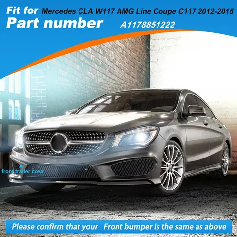 Front Bumper Tow Hook Cover Cap Towing Eye For Mercedes CLA W117 AMG Line Coupe C117 Accessories 2012 2013 2014 2015 A1178851222 6 best sales mercedes benz cla 200 accessories - №3