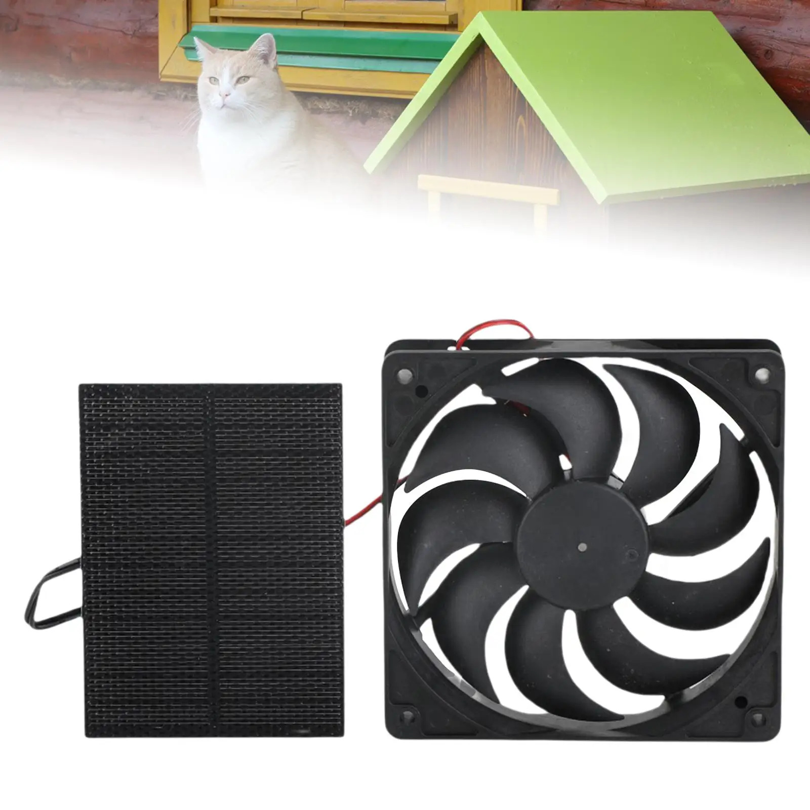 3W Solar Powered Fan Air Ventilation für Geflügel Haus Gewächshaus Kühlung