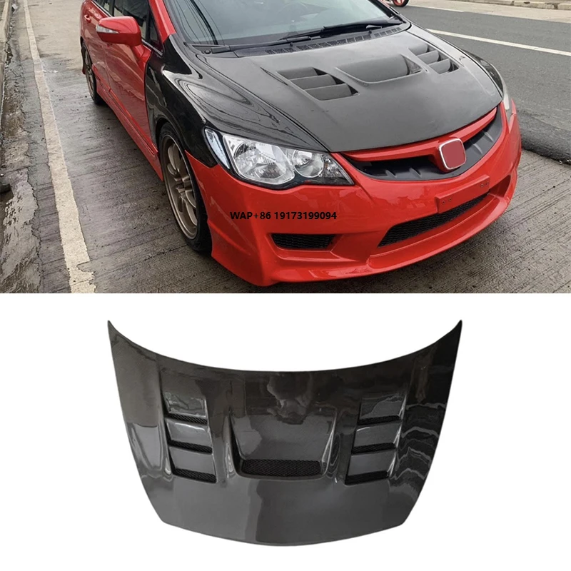 

FD2 Type-R Style for Civic 8th Generation 2008-2011High Quality Carbon Fiber Hood Engine Cover Bonnet Body Kit Auto Parts