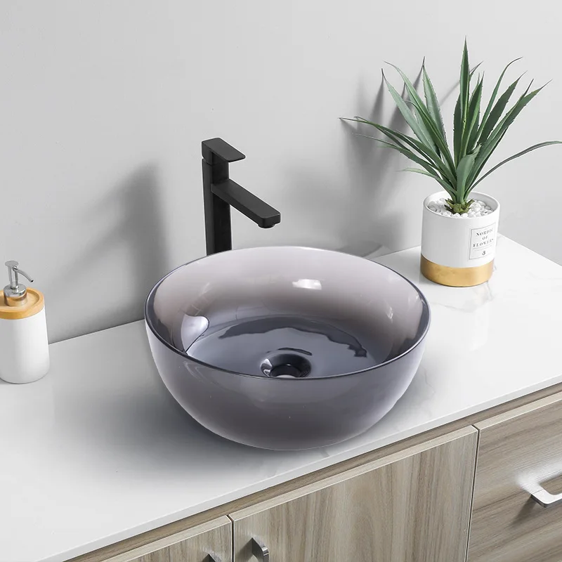 

Processing custom resin washbasin, modern art style resin washbasin, luxury hotel homestay color washbasin