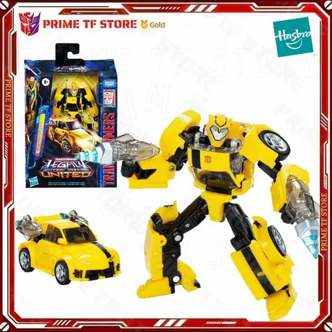 【Hot Sales】Original Hasbro Transformers Toy Legacy United Series 08 ANIMATED UNIVERSE Bumblebee Deluxe Class D-Class Action Toy