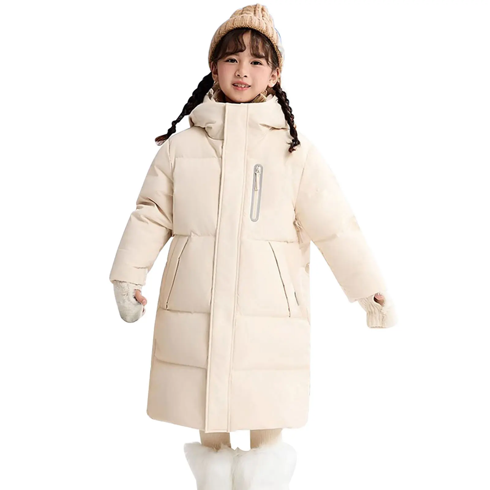 Children's Winter Coat,Down Cotton Jackets for Boys,Warm -20 Degree Girls Parka,Teens Windproof Snowsuits,Thick Kids Puffer Coat