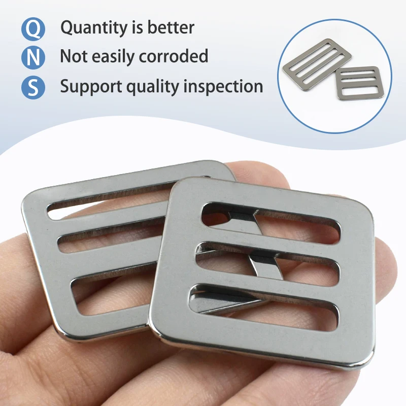 5/10Pcs 26-50mm Stainless Steel Buckles for Belt Buckle Webbing Strap Slider Clasp Pet Collar Adjust Hook DIY Bags Accessories