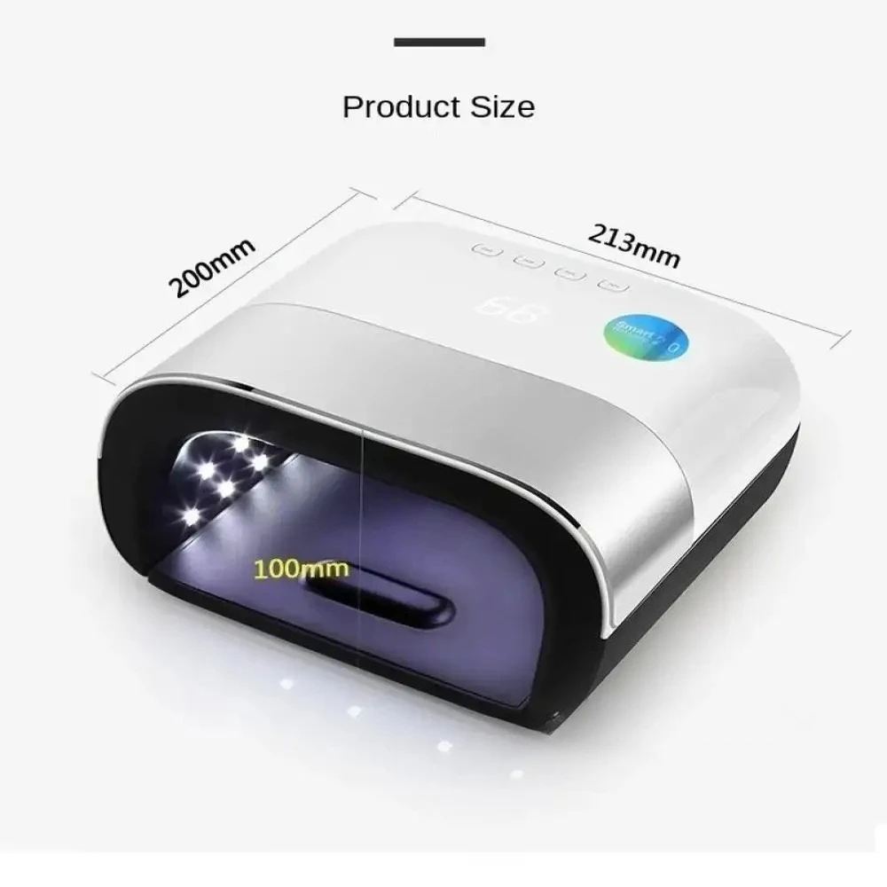 

Умная сушилка для ногтей 2.0, 48 Вт, УФ-лампа для маникюра, цифровой таймер, интеллектуальная сушка, невидимый дисплей памяти, таймер LED