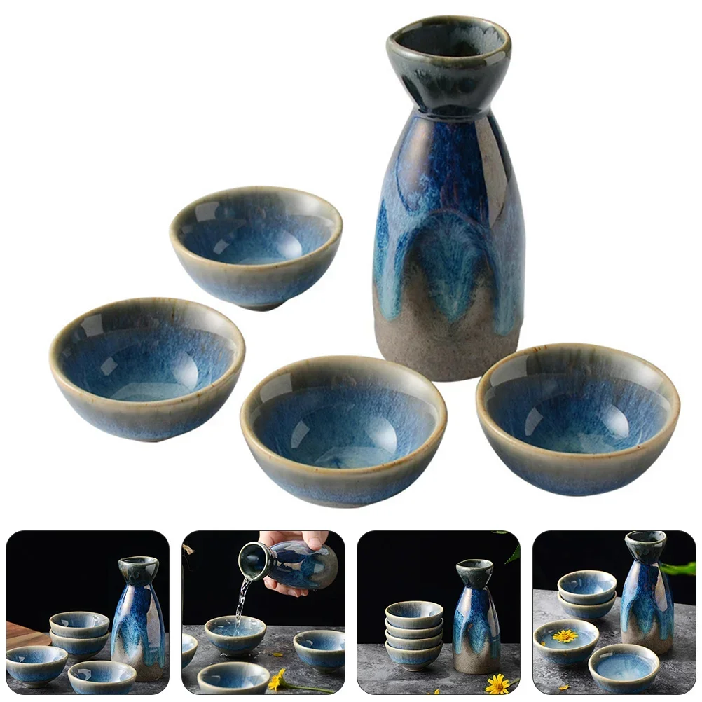 Sake Set Japanese Ceramic Cups Cup Traditional Serving Japan Bottle Saki Pot Decanter Winehot Sets Set Coldholders Warmer