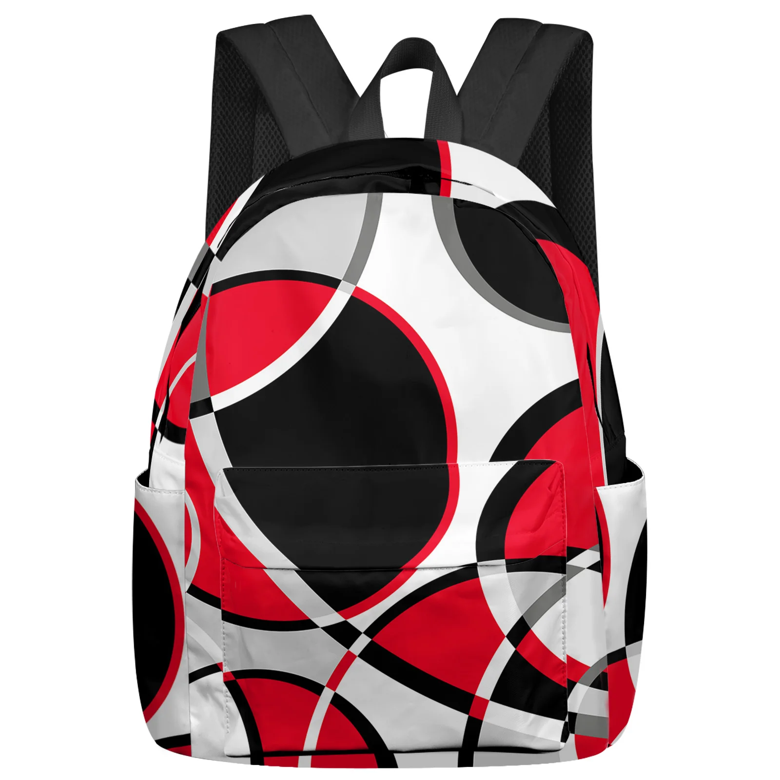 Geometric Abstract Modern Art Red Women Man Backpacks Waterproof School Backpack For Student Boys Girls Laptop Bags Mochilas