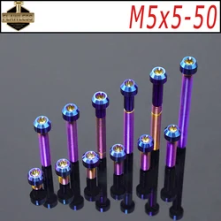 FLAWLESSTI M5×10-50 mm Gr5 Titanium Bolts Switch Oil Tank Bolts For Yamaha Xmax 300 Honda Forza 350 Vespa Sprint Primavera 150