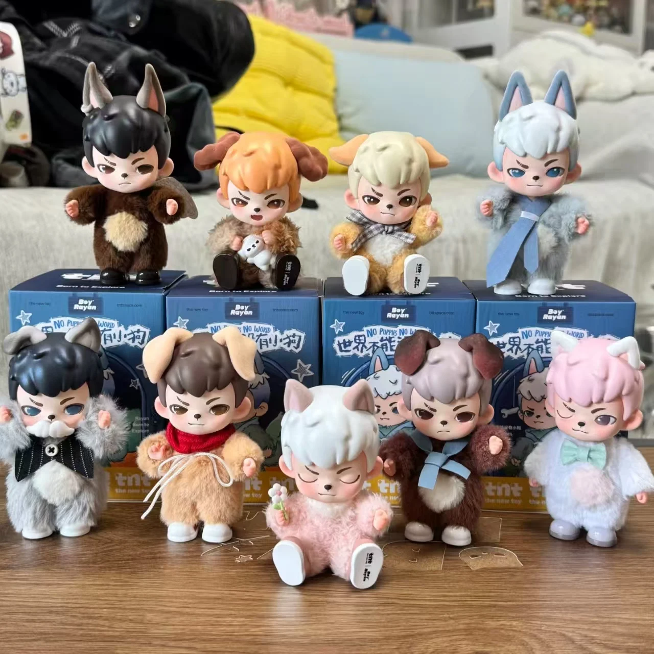 

Rayan Authentic Tnt The World Cannot Do Without The Puppy Series Blind Box Collectible Figure Desk Ornament Cute Gift Kawaii Toy
