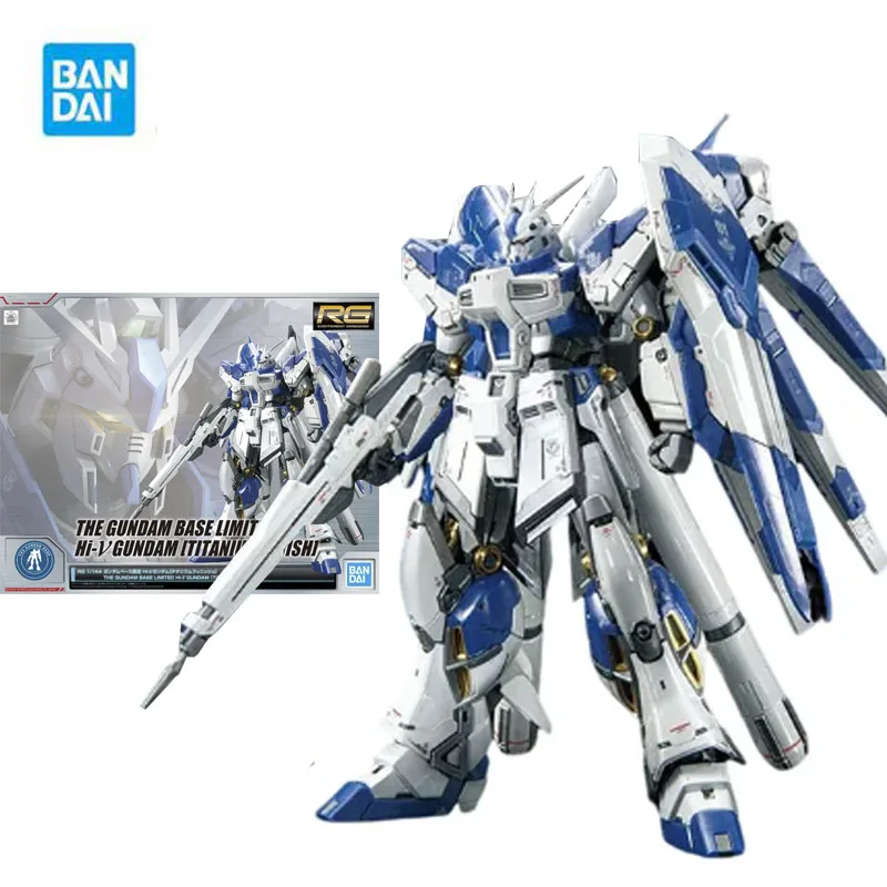 

Bandai Genuine Gundam Model Garage Kit RG Series 1/144 THE GUNDAM BASE LIMITED HI-V GUNDAM(TITANIUM FIN)Anime Action Figure Toys