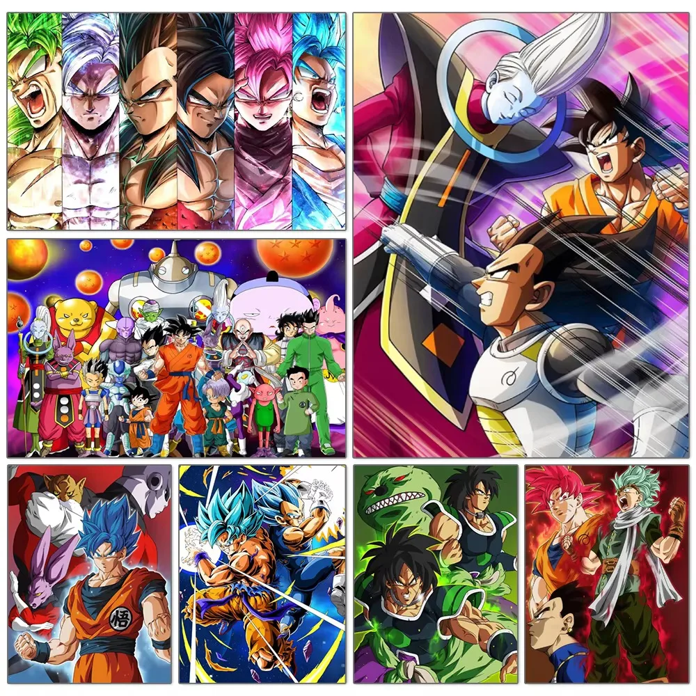 Diamond Painting Dragon Ball Anime Goku Cartoon Diamond Mosaic Handmade Art Exquisite Creative Gift Home Decoration