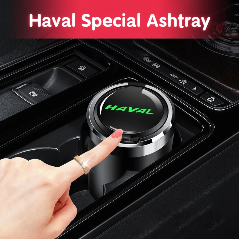 For Haval Car Ashtray Luminous Metal Plating Fit for Haval H6 H9 H2 H7 F7X M6 F5  Accesorios Para Vehículos Interior Smoke Cover