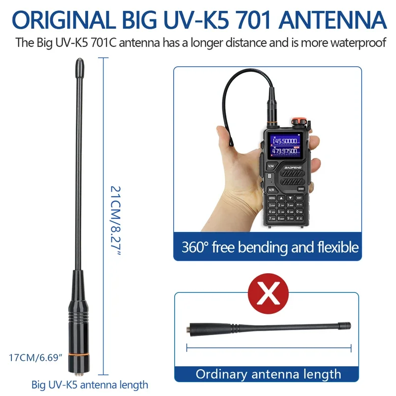 Baofeng-walkie-talkie UV-K5 Pro, Radio Amateur de largo alcance, dos vías, frecuencia de copia inalámbrica, FM, Cargador USB, Radio recargable