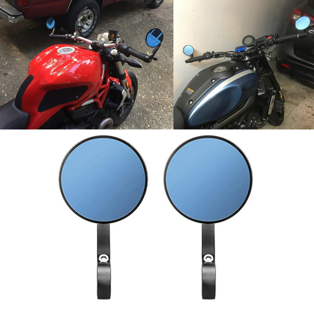 

Motorcycle rear view mirror 7/8" Round CNC Cafe racer parts motorcycle side mirror bar end motorbike For Kawasaki For Honda