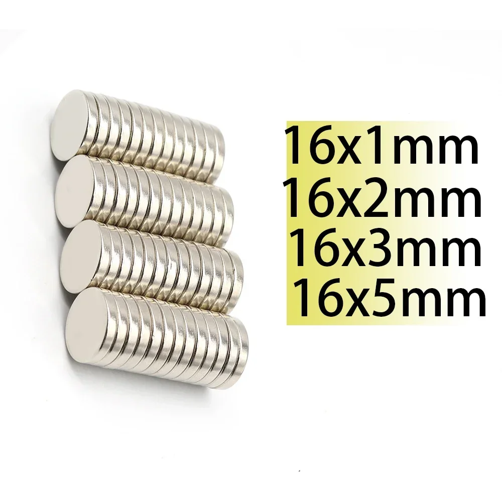 N35 16x1 16x2 16x3 16x5 Magnet  Strong Neodymium Motor Magnets Scooter  Nickle Three Layers Search Rare Earth Magnetic Fridge