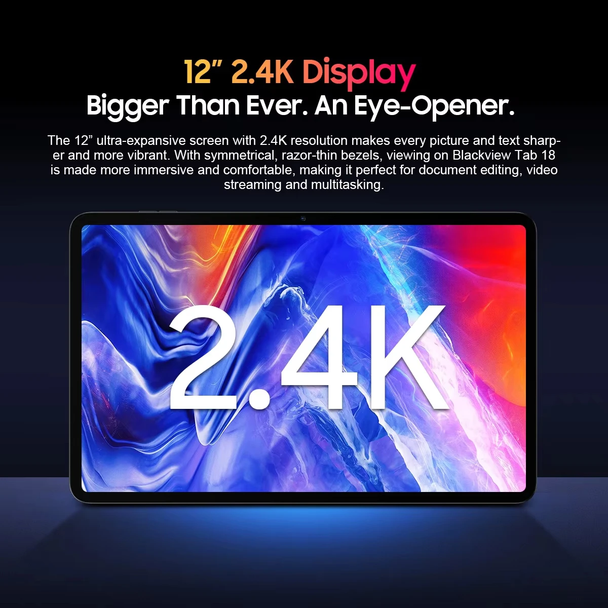 Tablet PC Blackview Tab 18 60Hz Octa Core 8GB RAM 256GB ROM 8800mAh 12'' 2.4K FHD+ Display Android 13 4G Tablet in liquidazione