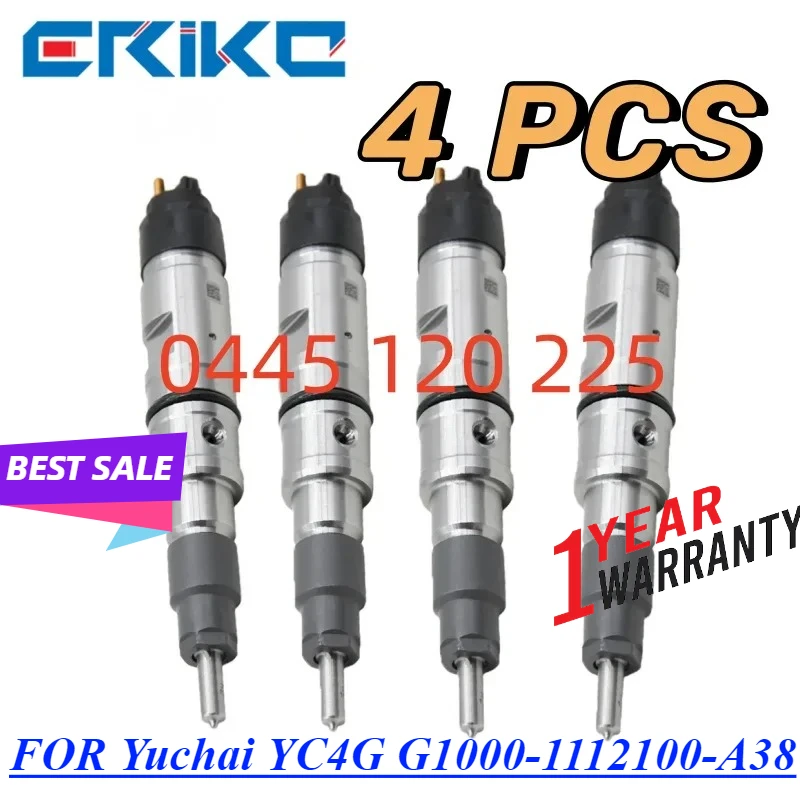 

4 шт. 0445120225 G10001112100A38 автомобильные детали дизельный инжектор 0 445 120 225 для Yuchai YC4G G1000-1112100-A38