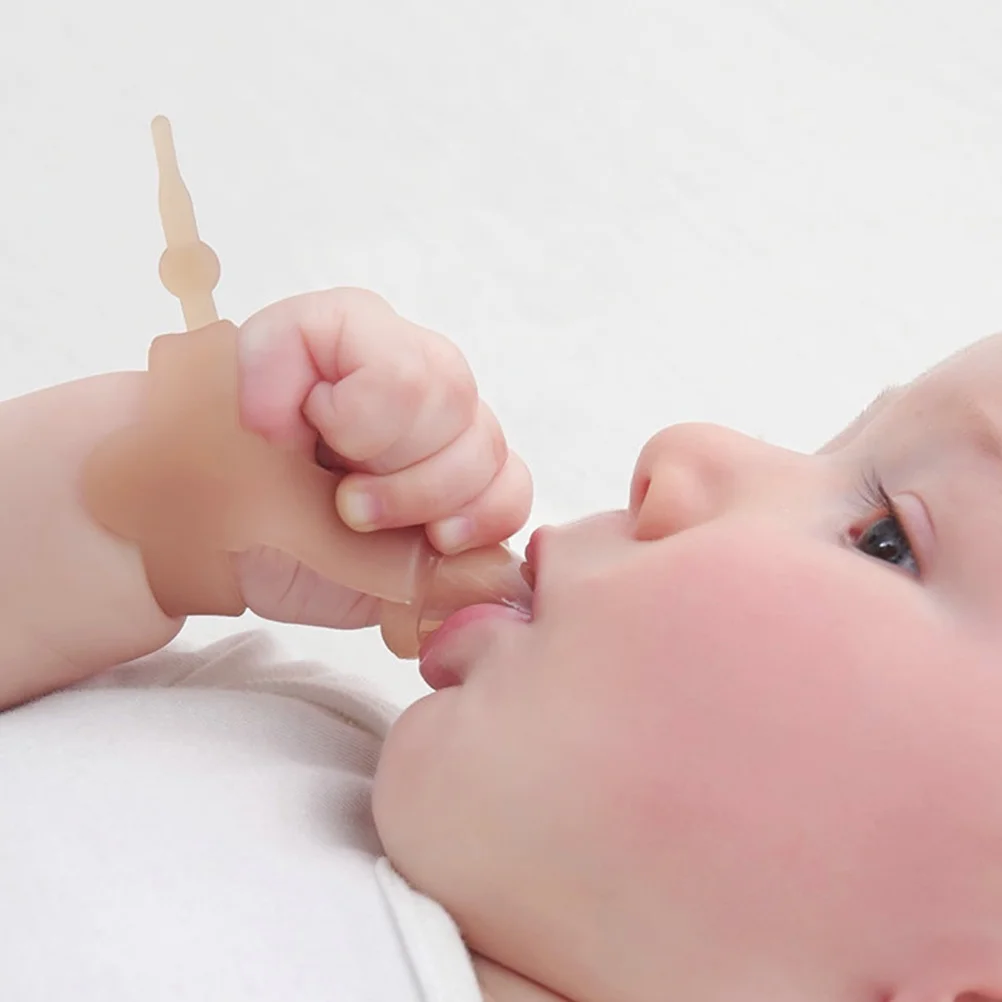 

1 шт. силиконовый браслет-прорезыватель для защиты пальцев от сосания, для младенцев и малышей, облегчает боль при прорезывании зубов