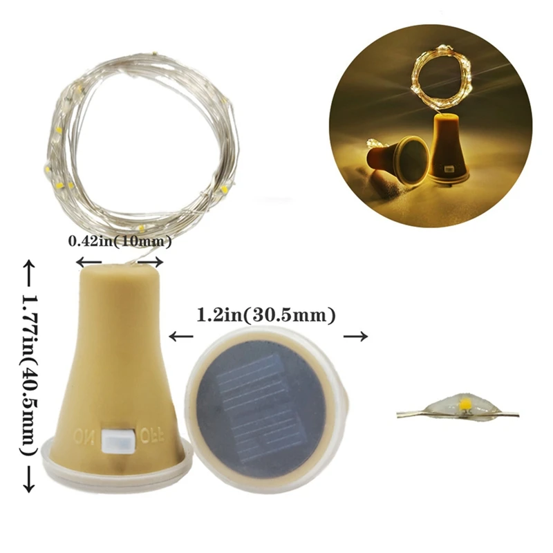 Lucine a stringa solare Ghirlanda esterna impermeabile Lampada a energia solare Natale per la decorazione del giardino