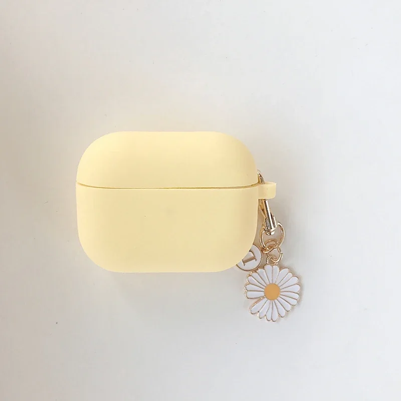 Funda de silicona para AirPods 4 Gen, carcasa bonita de lujo con flores coreanas, para auriculares Air Pods 3, novedad de 2024