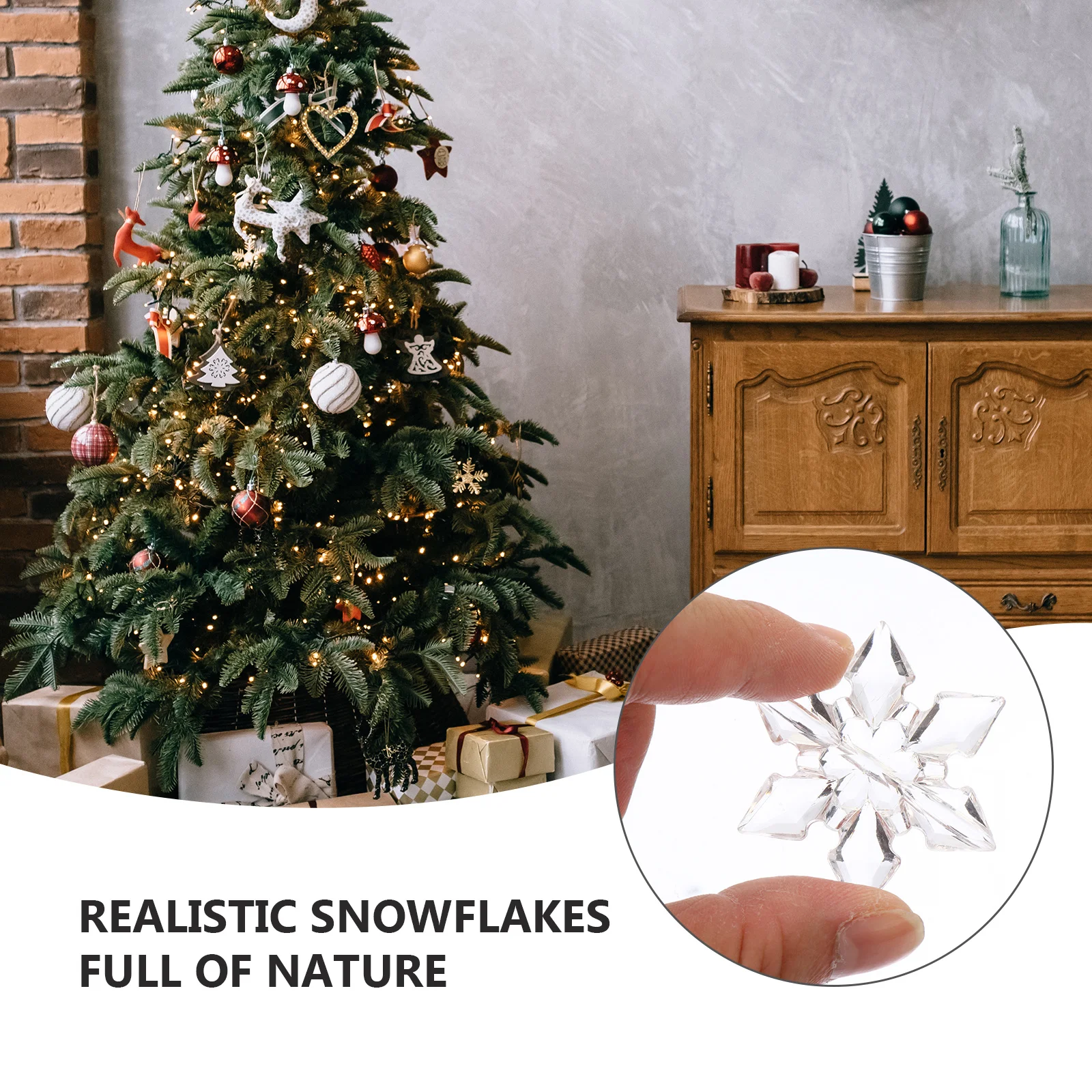 

36 Pcs Christmas Decoration Snowflake Decorations Window Snowflakes Home Ornament Hanging Crafts