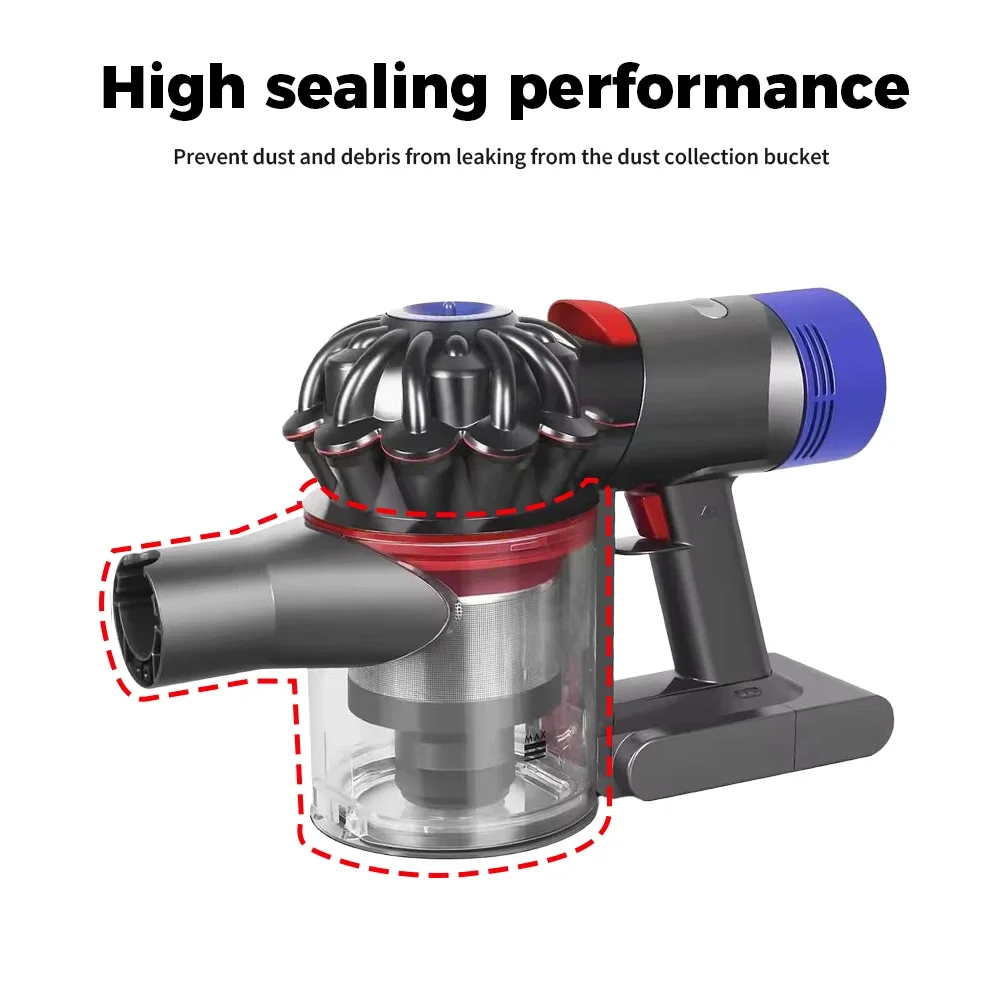 Aspiradora inalámbrica de mano, cubo de basura para Dyson V7 V8 SV10 SV11, repuestos, accesorios de repuesto