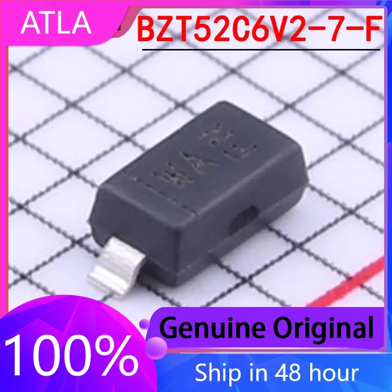 100PCS Brand New Original BZT52C6V2-7-F Packaged SOD123 Voltage Regulator Diode Genuine in Stock