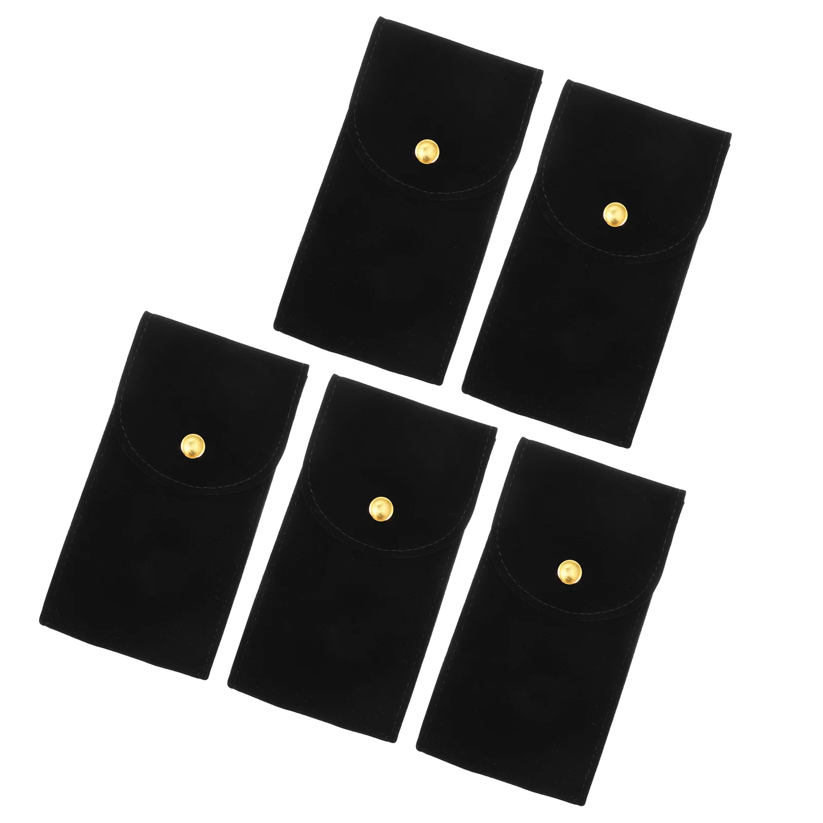 

5pcs Pouch: Portable Travel Case Snap Button Closure Watch Storage Bag For Men Women Single Watch Organizer Pouch