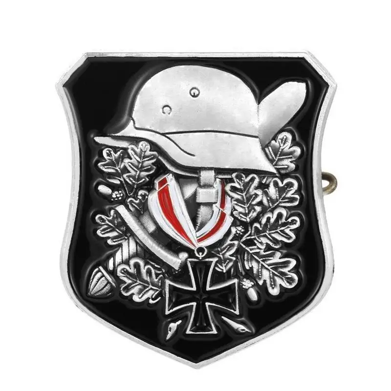 German Helmet Badge Pin Brooch Uniform Accessories Military Fan Collection Shield Medal
