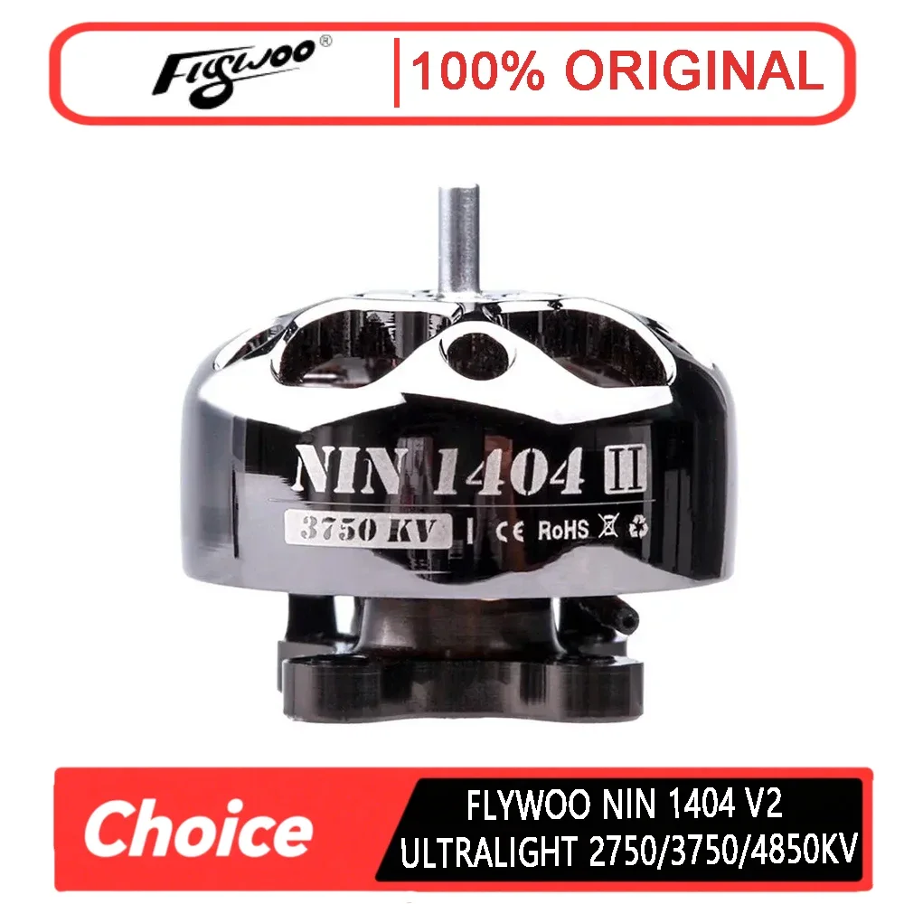 FLYWOO NIN 1404 V2 Ultralight Motor - 2750/3750/4850KV, for Whoop/Toothpick FPV Drone DIY Parts view 2
