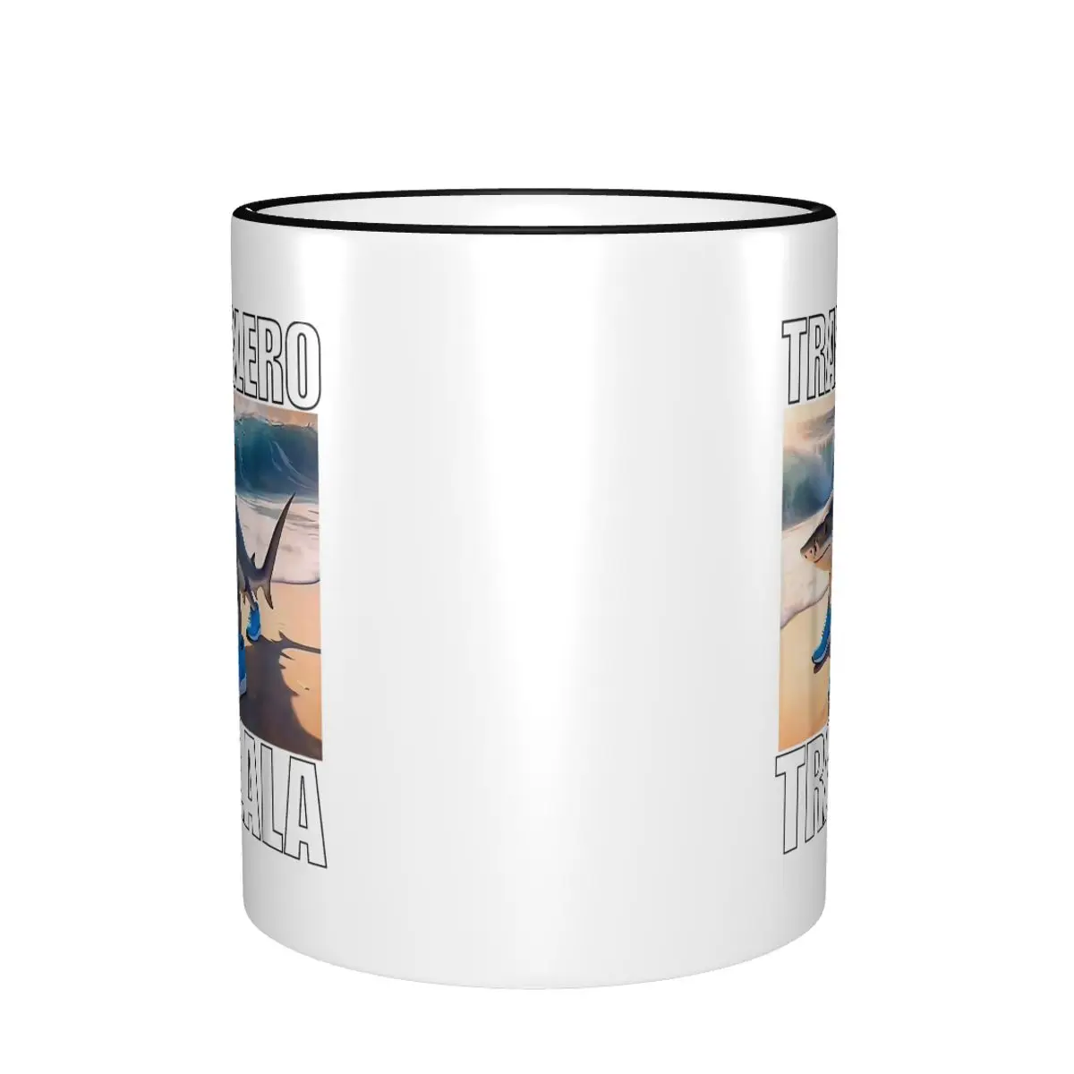 Tralalero Tralala Coffee Mugs Cute Italian Brainrot Meme Tea Cups For Office