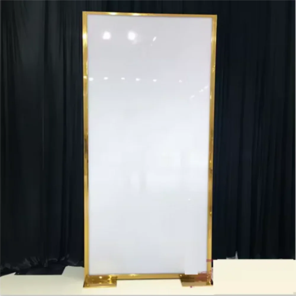 

Stainless steel gold wedding acrylic background wall DIY wedding arch banquet party wedding background prop display rack