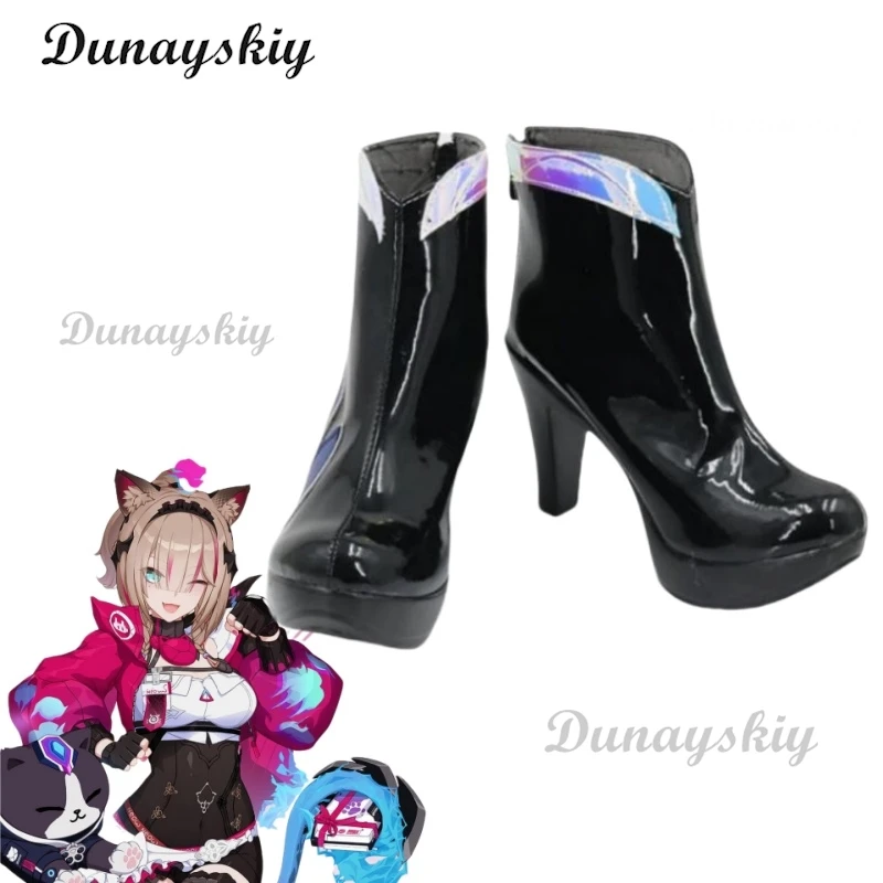 

Game Honkai Impact 3 Pardofelis Cosplay Shoes Halloween Carnival Boots Cosplay PU Leather Shoes