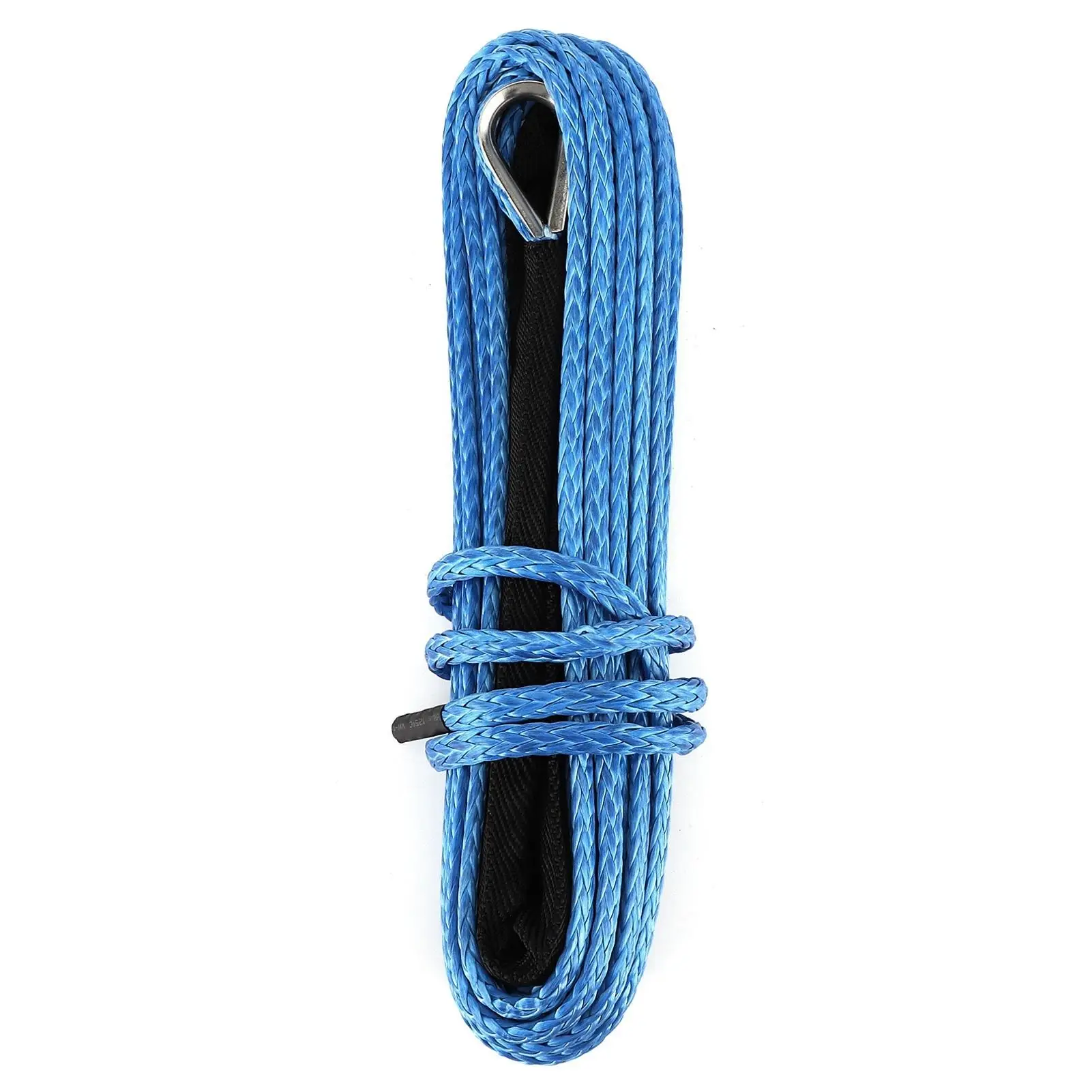 Corde de treuil 1/4 po, sangle de remorquage, câble de 15m, 7700lb, sangle de remorquage de récupération de remorque en Nylon pour suv ATV UTV, câble de treuil de coffre