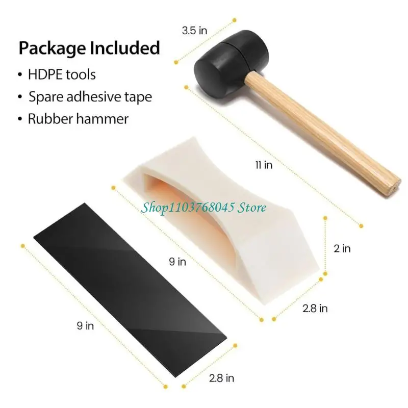 

R53F 3pcs Nylon Fixer Tool Set Tapping Hammer for Safe Repair on Engineered