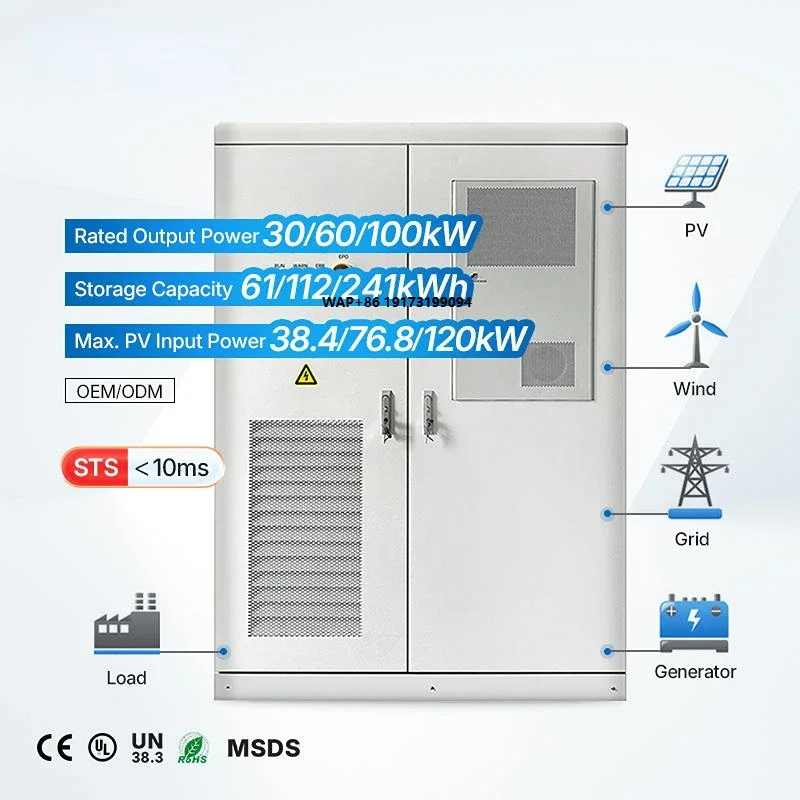 100KWH 200KWH 215KWH 241KWH Industrial Outdoor IP65 Commercial Energy Storage LiFePO4 Battery 125kw Solar Power System
