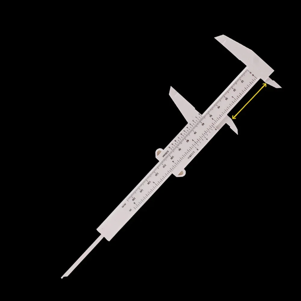 Regla guía para cejas, regla de medición de tatuaje deslizante de doble escala, calibrador Vernier de Microblading, herramientas de medición de