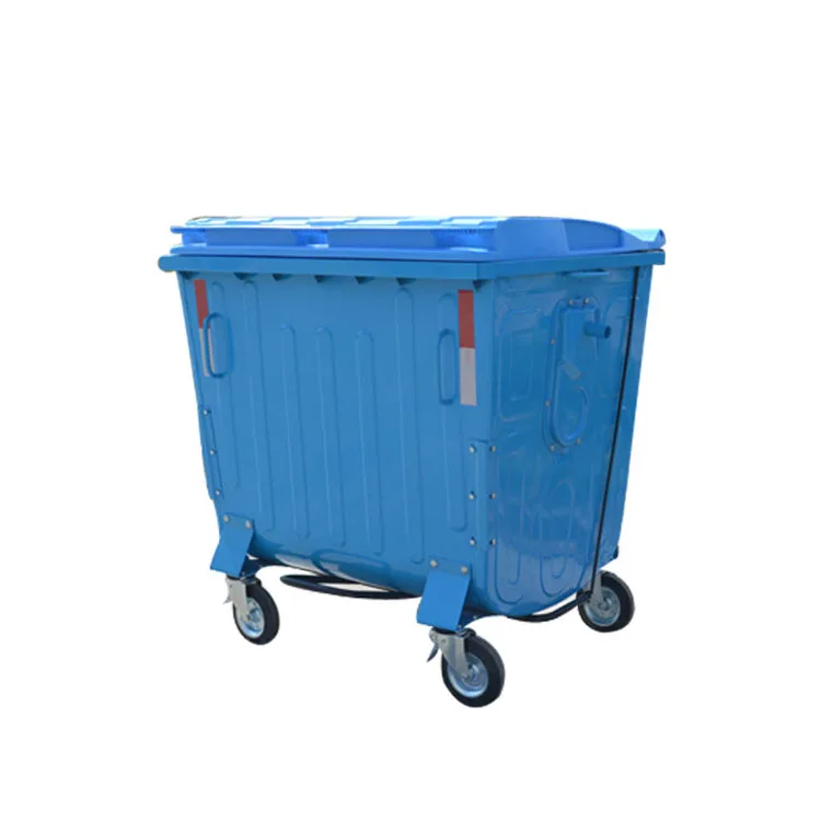 1.1 M3 Pedal System Available Galvanized Steel Waste Bins