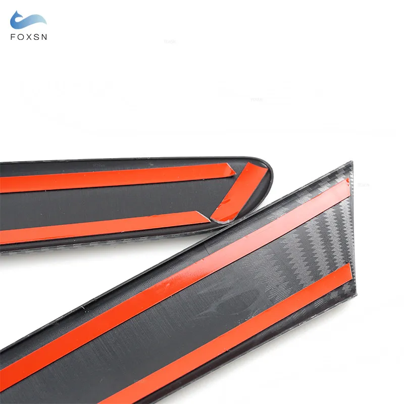 For VW Golf 6 MK6 2008-2013 4pcs Car Interior Accessories Carbon Fiber Pattern Window Door Panel Strips Cover Trim