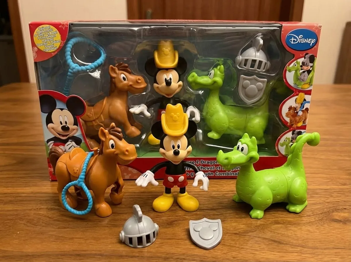 

Disney Mickey Mouse Clubhouse Coffret Cheval et bragon Фигурки Детские игрушки Подарки Коллекция ПВХ Украшения