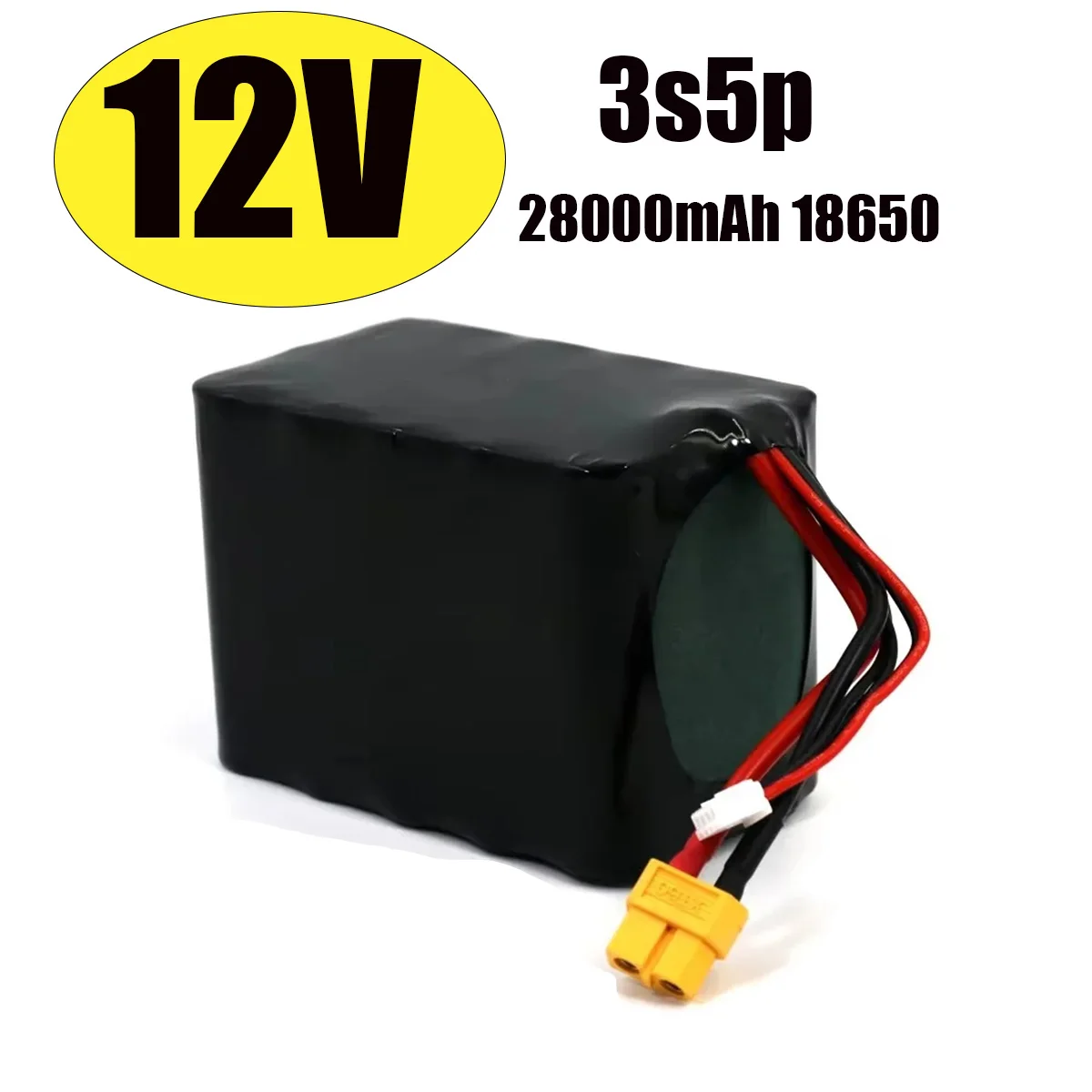 Applicable KLUOSI High Capacity 12V Li-ion Battery 18Ah 3S5P for UAV RC Airplane Quadrotor with XH2.54-4P XT60 Connector