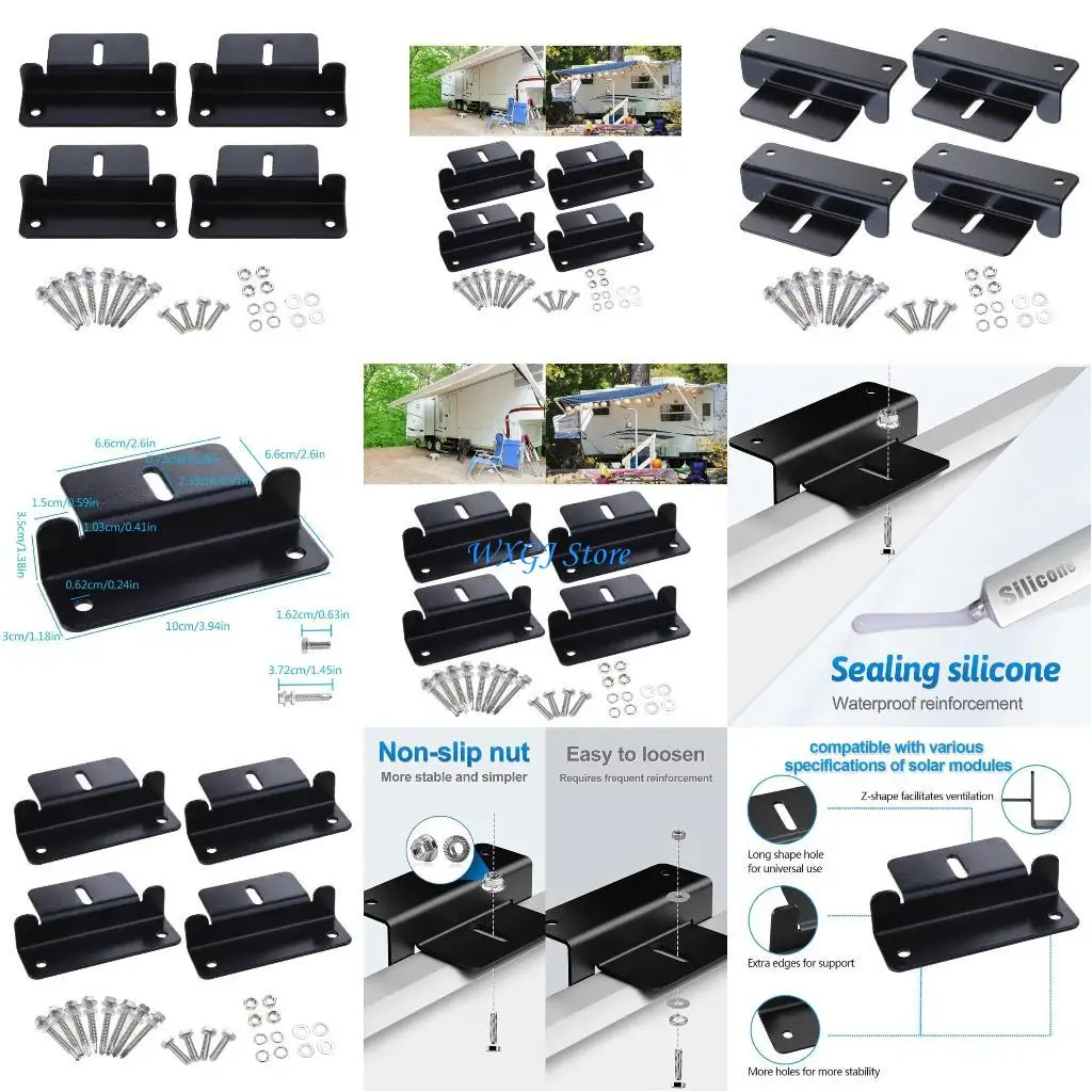 

37JE Solar Panel Mountring z Кронштейна Z, поддержка для крыши на мотометрах, лодки, офгриды, фотоэлектрической панели,