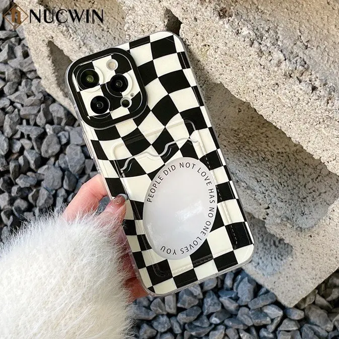Transparente Kartenhalter-Telefonhülle für iPhone 14 13 12 11 Pro Max 14 Plus Xr X Xs Max 7 8 Plus SE2020 stoßfeste Brieftaschenabdeckung
